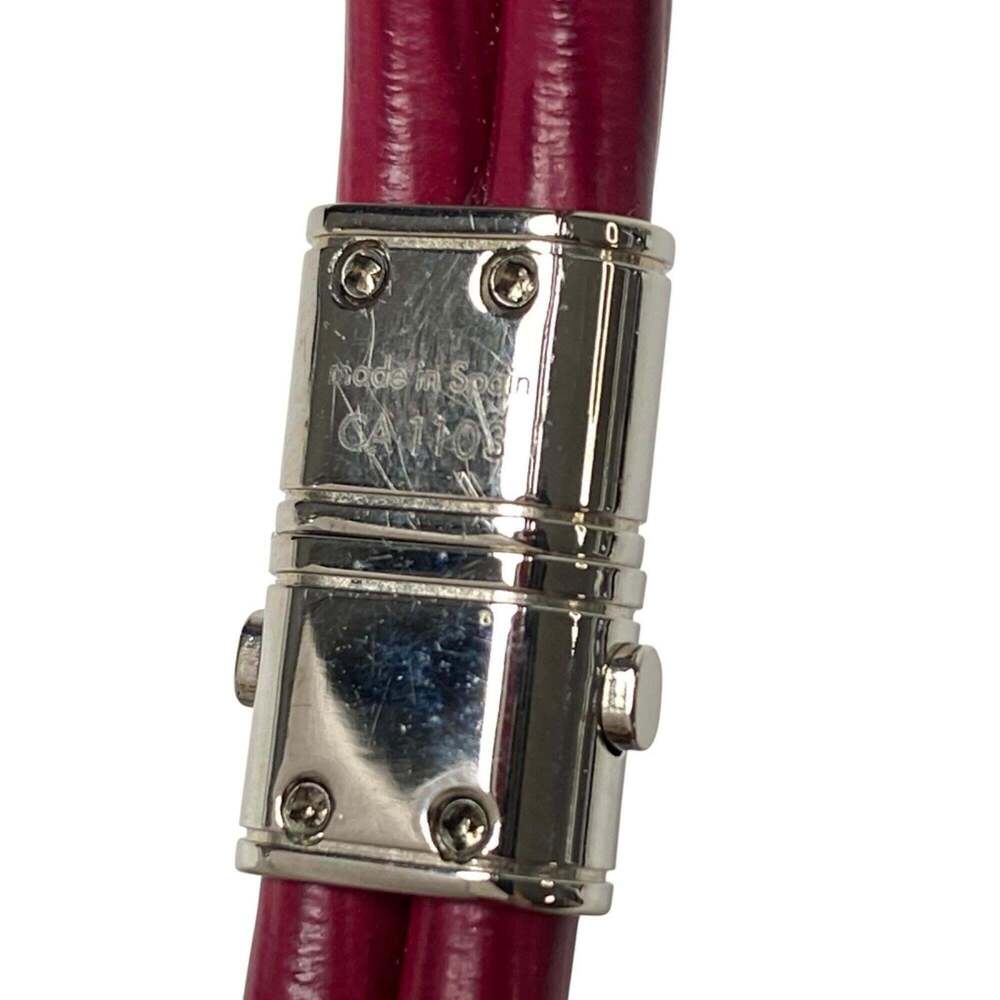 LOUIS VUITTON Red Leather Charm Bracelet - Picture 10 of 11